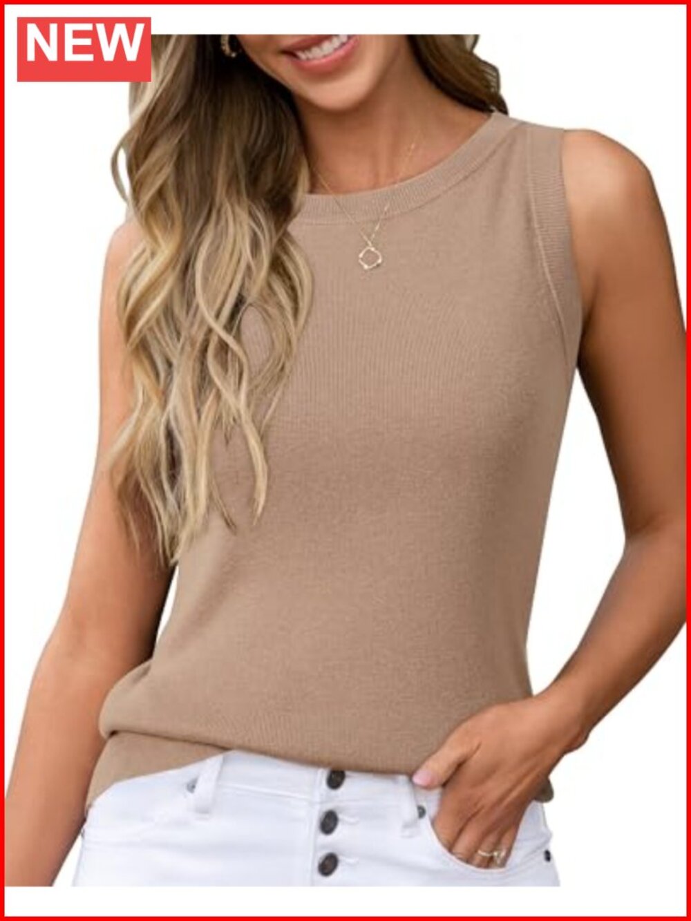 Wool Blend Sleeveless Business Casual Tank Top Slim Fit All Season